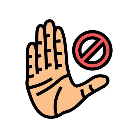 no hand color icon vector illustration 22789086 Vector Art at Vecteezy