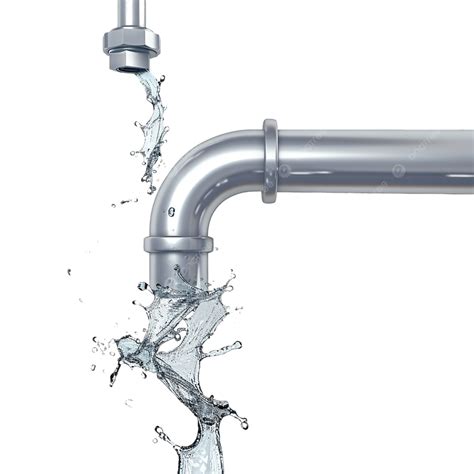 Leaking Pipe With Flowing Water, Pipe, Pipeline, Leak PNG Transparent