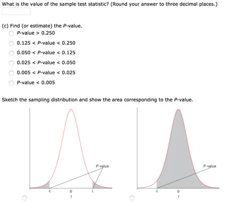 solved       sample test statistic cheggcom