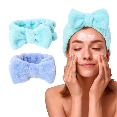 Bliss Women's Spa Headband – 2 Pack Microfiber for Face, Makeup, and