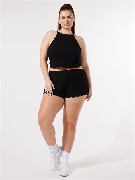 Thicc Rib Booty Short in Black | SAVAGE X FENTY