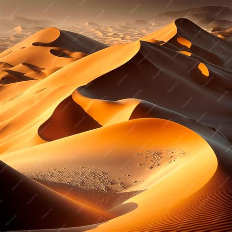 Premium Photo | Cinematic depiction of the desert and desert dunes