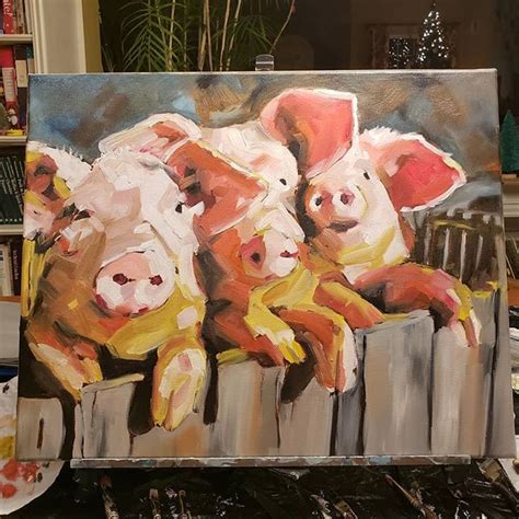 Adorable Pig Painting