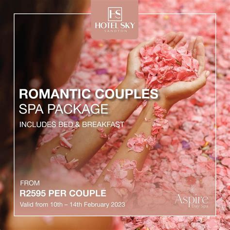 romantic couples spa package hotel sky