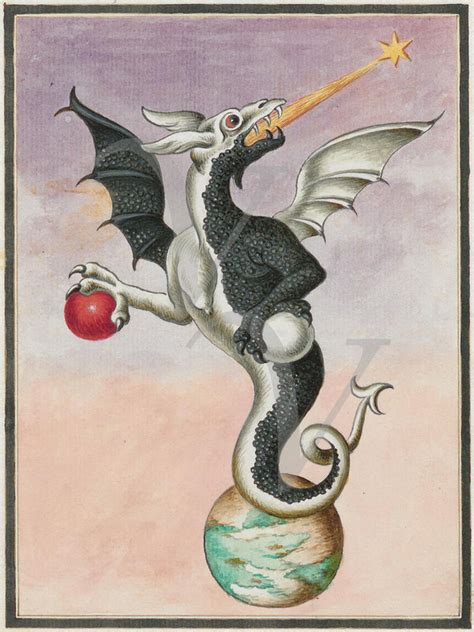 Alchemy Dragon. German Alchemical Painting- Opium of the Poets