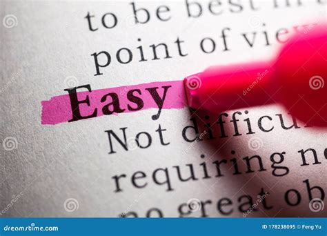 easy stock image image  highlighter word definition