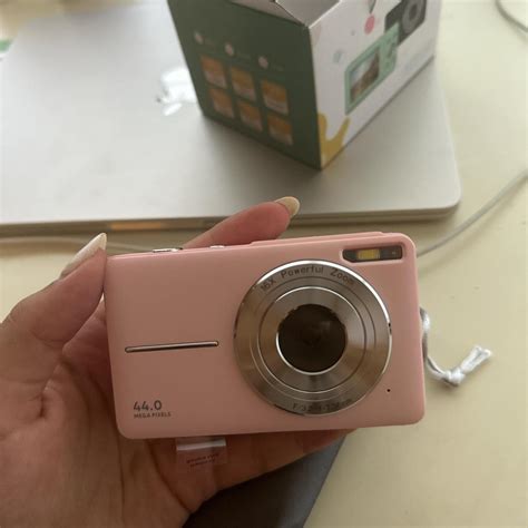 pink digital camera brand   box memory card depop