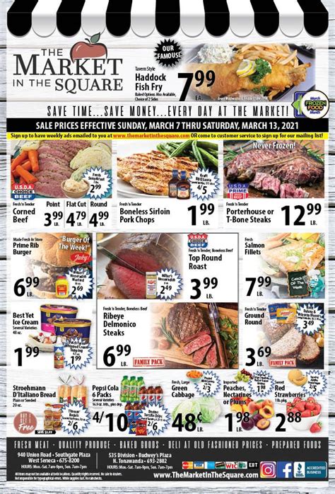 market   square weekly ad flyer march   march