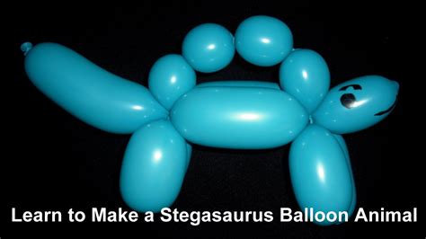 How to Make a Mini-Stegasaurus Balloon Animal | Balloon animals, Easy ...