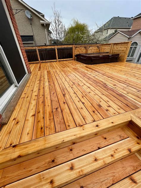 luxury cedar decking toronto  gta   reviews