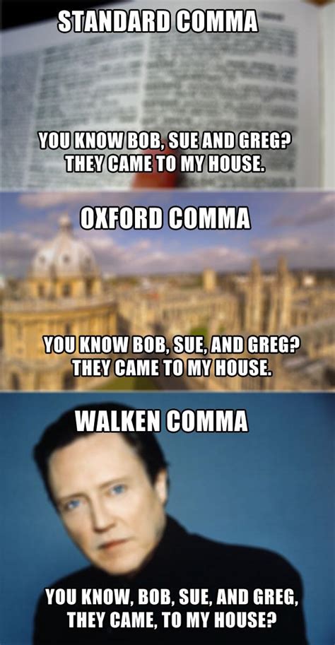 Walken Comma | Oxford Comma | Know Your Meme