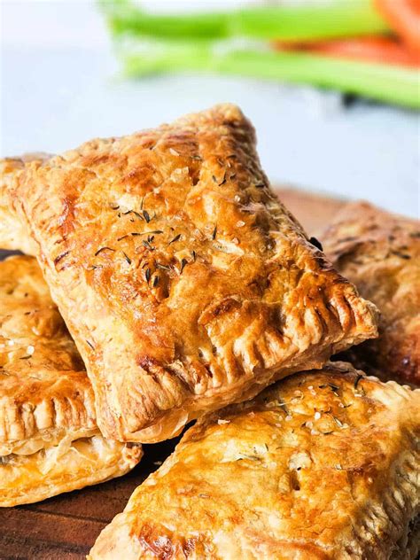 Baked or Air Fryer Ground Beef Hand Meat Pies with Puff Pastry
