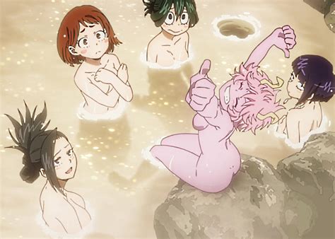 mha girls   hot spring  loo  deviantart