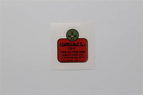 32 | Carello flasher decal | Kilimanjaro Designs