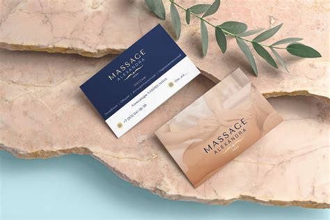 Визитки студия массажа on Behance