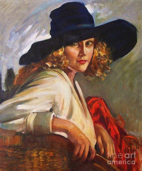 Woman In Hat Painting at PaintingValley.com | Explore collection of ...