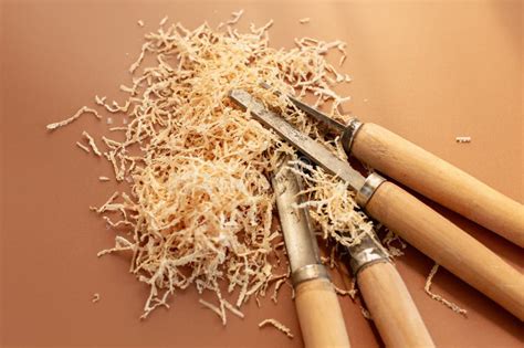 Carpentry Tool Set with Wood Shavings Stock Photo - Image of handicraft ...