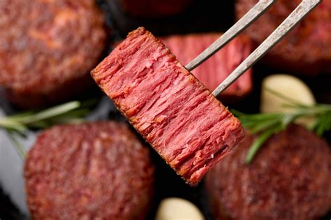 adding marbling  fake meat   extra realistic bite