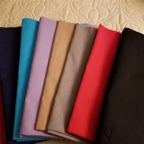 solid color cotton fabric  cotton yardage fat quarters face mask