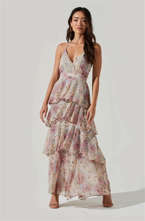 Rosana Floral Tiered Ruffle Maxi Dress – ASTR The Label | Maxi dress