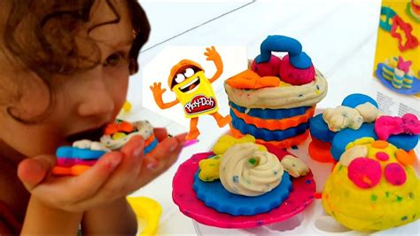 Лепим из ПЛЕЙ ДО🍰 Тортики с кремом, капкейки и сладости Новый набор ...