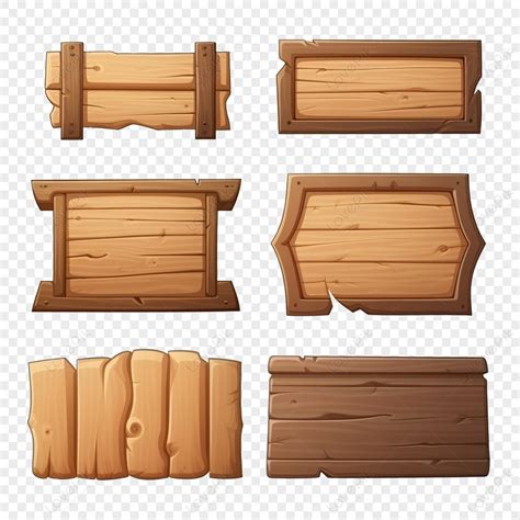 wooden panel  game ui  cartoon styledecoraccept png transparent
