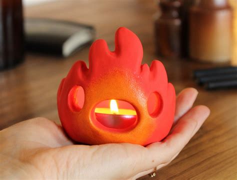 fire flame candle holder etsy