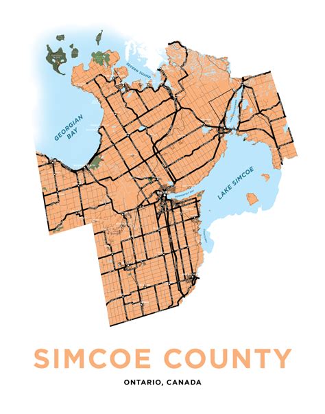 Simcoe County Map Print – Jelly Brothers