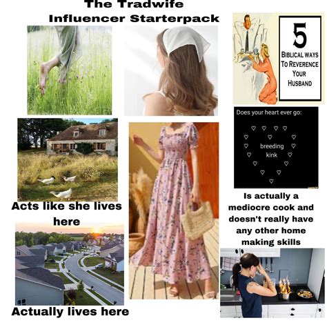 Tradwife Influencer Starterpack : r/nabelasnark