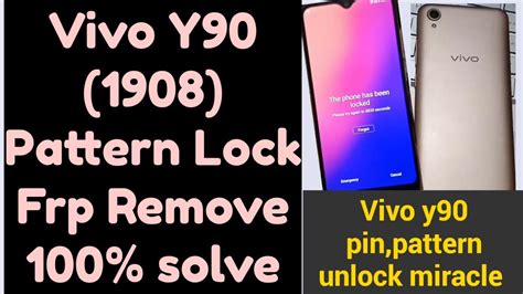 Vivo Y90 (1908) pattern remove | vivo y90 (1908) frp remove|vivo y90