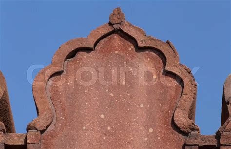 close up of merlon on wall of Jama Masjid mosque | Stock image | Colourbox