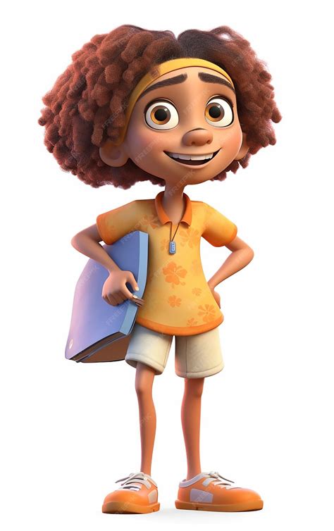 Personagem De Desenho Animado Com Cabelo Cacheado - Um personagem de desenho animado com cabelos cacheados e um livro ...