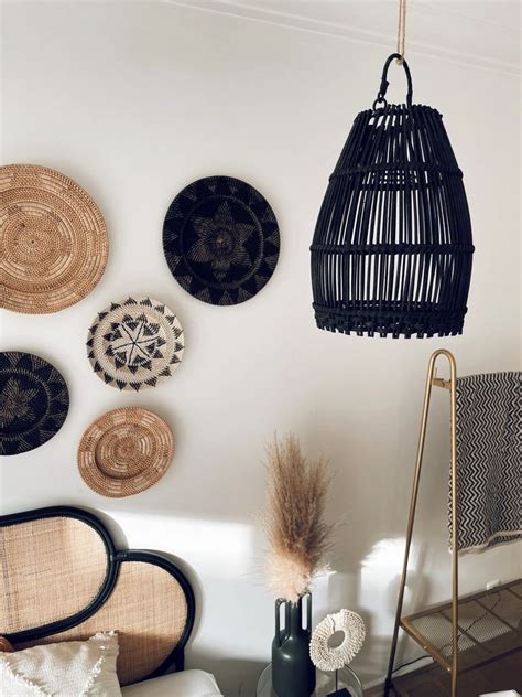 Rattan lamp shade black ayana size small – Artofit