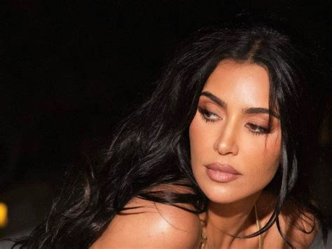 Kim Kardashian Glitters in Golden Swimwear Flaunting her Gorgeous