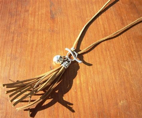 Tassel Necklace Leather Tassel Necklace Long Tassel - Etsy