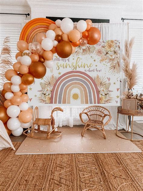 mocsicka boho rainbow  flowers birthday banner boho rainbow
