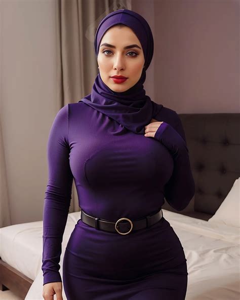 Hijab Paradise World | Beautiful Hijab Girl In Violet Long Tight
