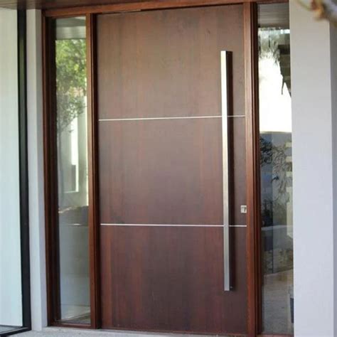 Modern Wood Door Design With Glass