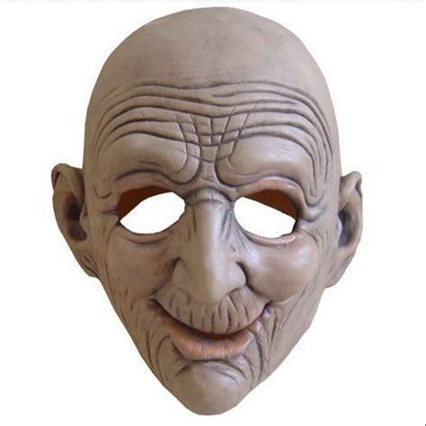 funny smiling  man latex mask halloween realistic  people full face rubber masks
