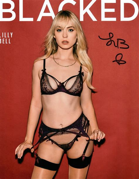 Lilly Bell Super Cute Sexy Signed 8x10 Photo Adult Model COA Proof 55