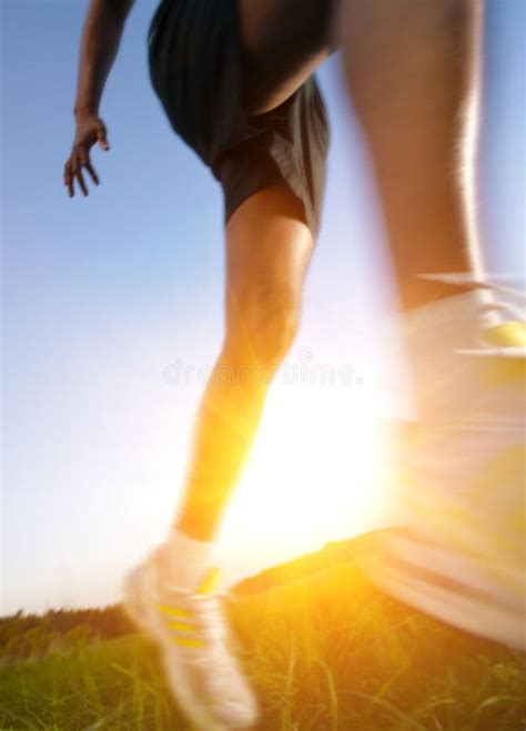 running  field stock photo image  activity motion