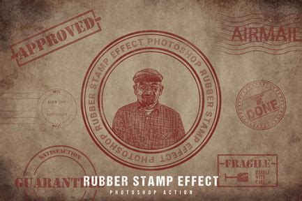 rubber stamp effect actions  presets including stamp effect