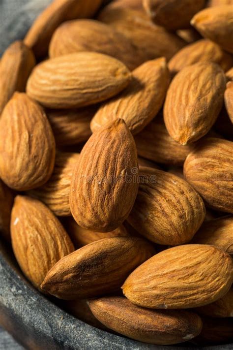 raw organic shelled almonds stock photo image  fruit tasty