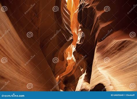 Antelope Canyon on a Sunset Stock Photo - Image of stone, nature: 64605640