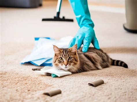 how to clean dried cat poop from carpet