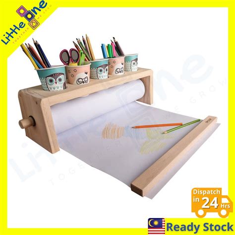 Drawing Paper Roll Holder with Storage Cup Slot Sketch Paint Coloring ...