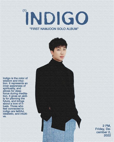 RM, líder de BTS, confirma lanzamiento de ‘Indigo’, su álbum en solitario