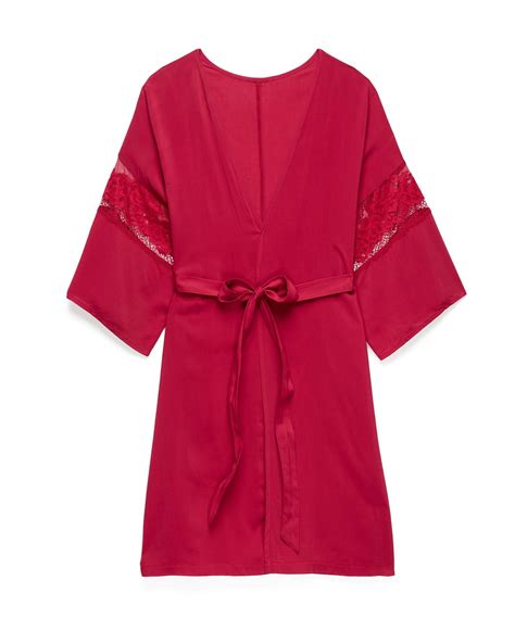 Desirae Dark Red Plus Robe, XL-1X | Adore Me