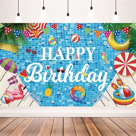 Pool Birthday Party Decorations, Happy Birthday Australia | Ubuy