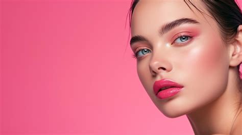 Premium Photo | Elegant Beauty Portrait for Cosmetic Banner Generative AI